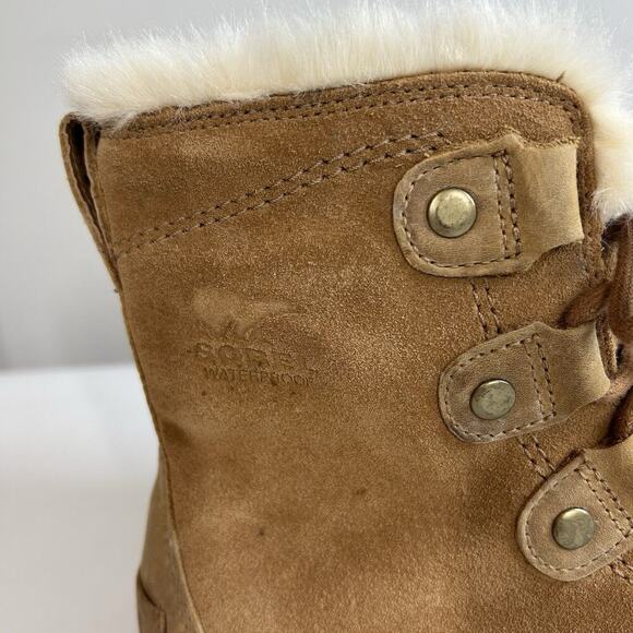 SOREL Explorer Joan Women’s 8.5 Quarry Waterproof Leather/Suede Lace Up Boot - Picture 3 of 9